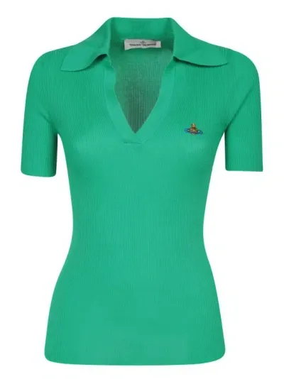 Vivienne Westwood Green Cotton Polo Shirt