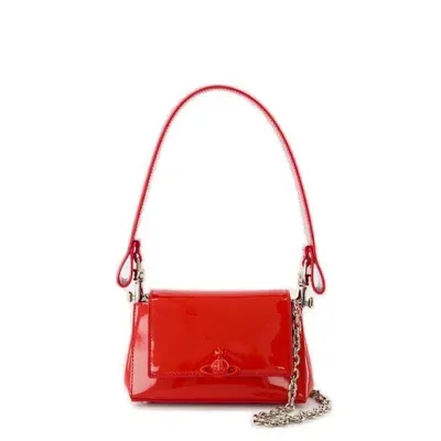 Vivienne Westwood Hazel Small Shoulder Bag In Red Enamel