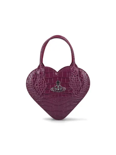 Vivienne Westwood "heart" Crossbody Bag In Purple