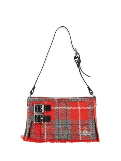 Vivienne Westwood Heather Kilt Shoulder Bag In Red