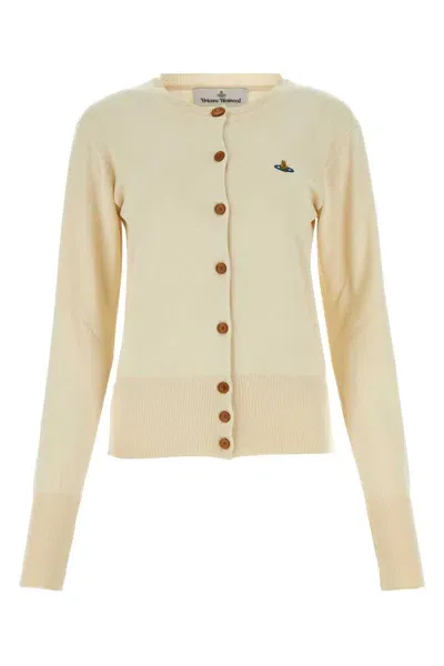 Vivienne Westwood Ivory Cotton Blend Bea Cardigan In White