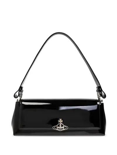 Vivienne Westwood Large Hazel Shoulder Bag In Black