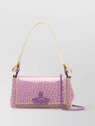 Vivienne Westwood Medium Hazel Shoulder Bag In Lilac/yellow