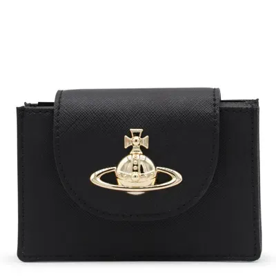 Vivienne Westwood Logo Plaque Wallet In Black