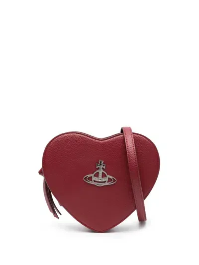 Vivienne Westwood Louise Heart Crossbody Bags In Red