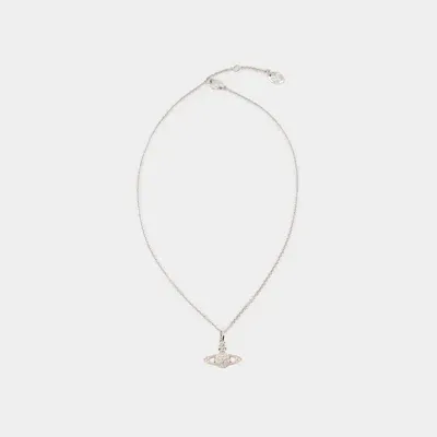 Vivienne Westwood Mini Bas Relief Pendant Necklace In Grey