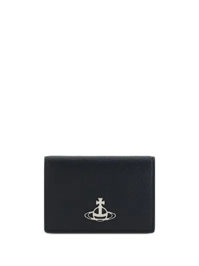 Vivienne Westwood Orb-plaque Card Holder In Black