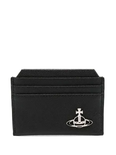 Vivienne Westwood Orb-plaque Cardholder In Black