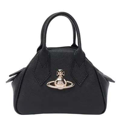 Vivienne Westwood Yasmin Orb Plaque Mini Shoulder Bag In Black