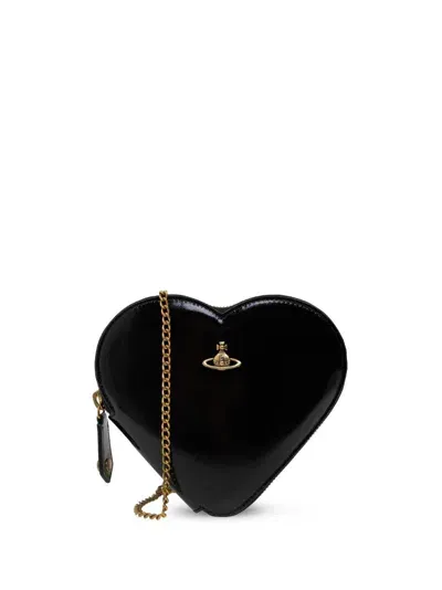 Vivienne Westwood Orb-plaque Shoulder Bag In Black