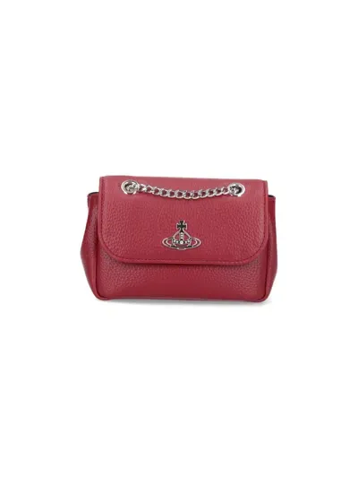 Vivienne Westwood Logo-plaque Shoulder Bag In Red