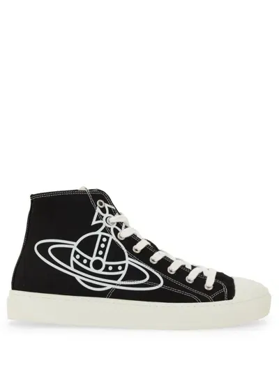 Vivienne Westwood Plimsoll High-top Sneakers In Black