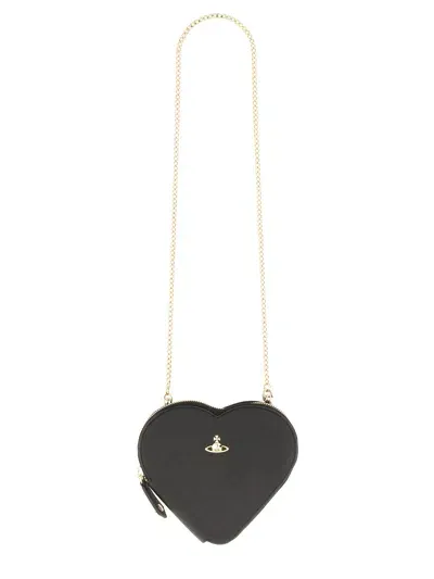 Vivienne Westwood Shoulder Bag "heart" In Black