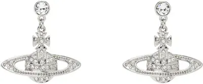 Vivienne Westwood Silver Mini Bas Relief Drop Earrings In Ss22-p116