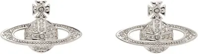 Vivienne Westwood Silver Mini Bas Relief Earrings In 221-02p116-p116cn