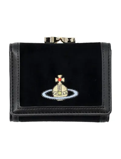 Vivienne Westwood Small Frame Wallet In Black