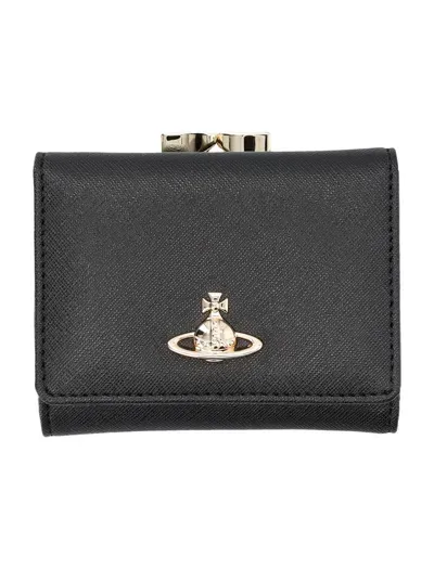 Vivienne Westwood Small Frame Wallet In Black