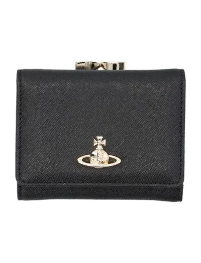 Vivienne Westwood Small Frame Wallet In Gray