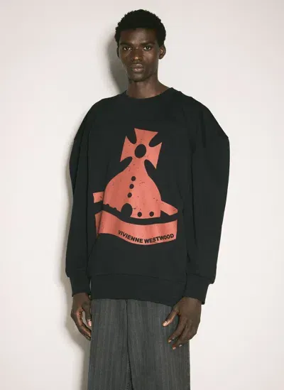 Vivienne Westwood Sunken Orb Sander Sweatshirt In Black