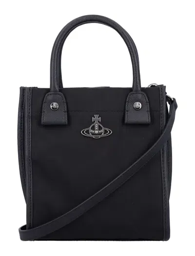 Vivienne Westwood Teddy Small Tote In Black