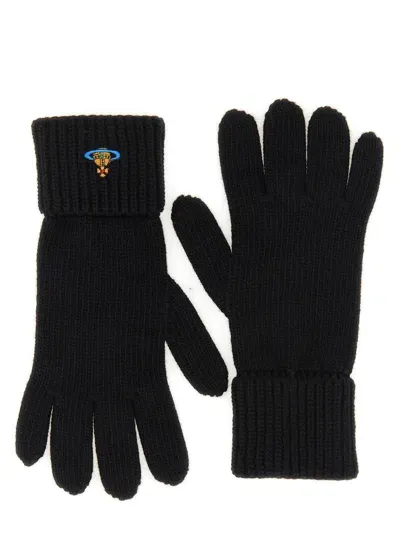 Vivienne Westwood Wool Gloves. In Black