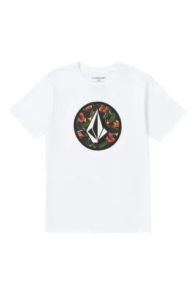 Volcom Circle Stone Graphic T-shirt In White