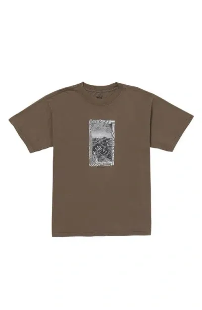 Volcom Iguchi Valley Graphic T-shirt In Dark Earth