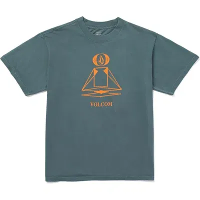 Volcom Skate Vitals Remy Cotton Graphic T-shirt In Dark Slate