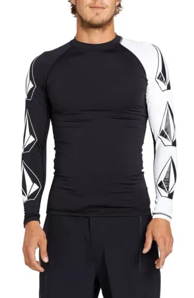 Volcom Surf Vitals Jack Robinson Long Sleeve Rashguard In Black