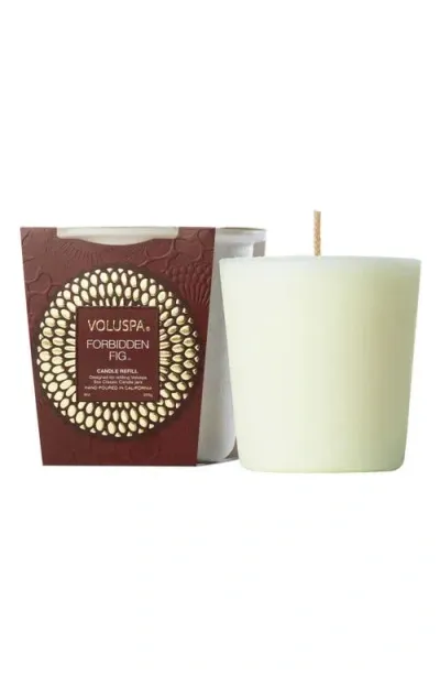 Voluspa Forbidden Fig Classic Candle Refill In White