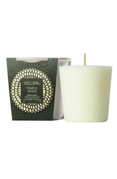 Voluspa Temple Moss Classic Candle Refill In White