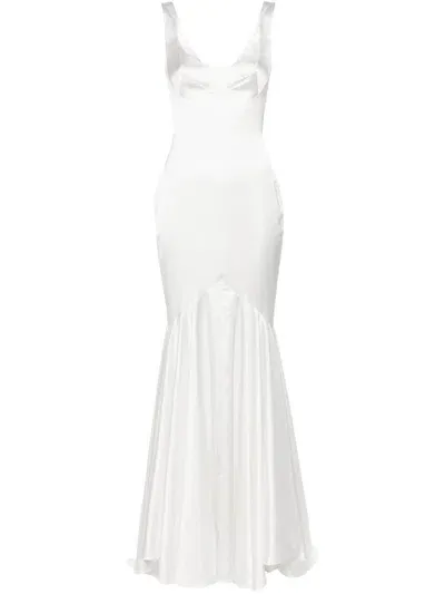 V:pm Atelier Crimson Maxi Dress In White