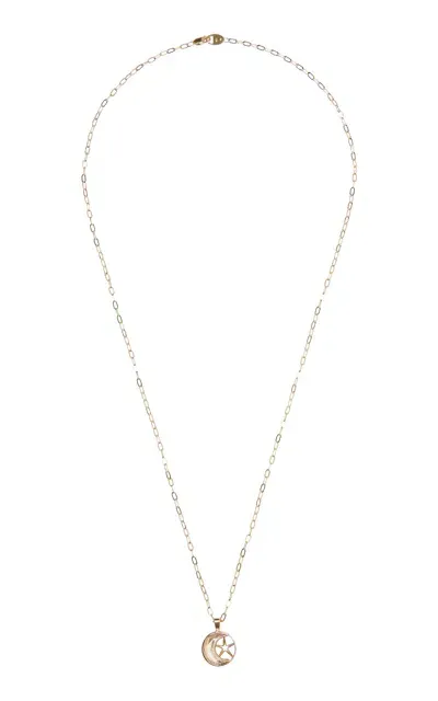 Vrai Moon 18k Yellow Gold Diamond Necklace