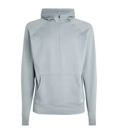 Vuori Ponto Performance Half-zip Hoodie In Blue