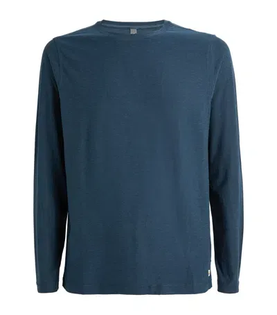 Vuori Strato Tech Long-sleeved T-shirt In Navy