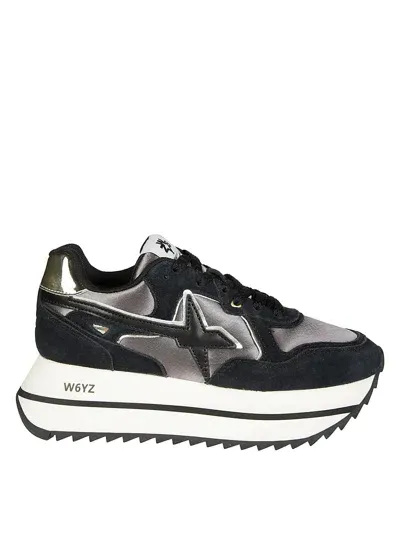 W6yz Sneakers Deva Sude Metallic In Black