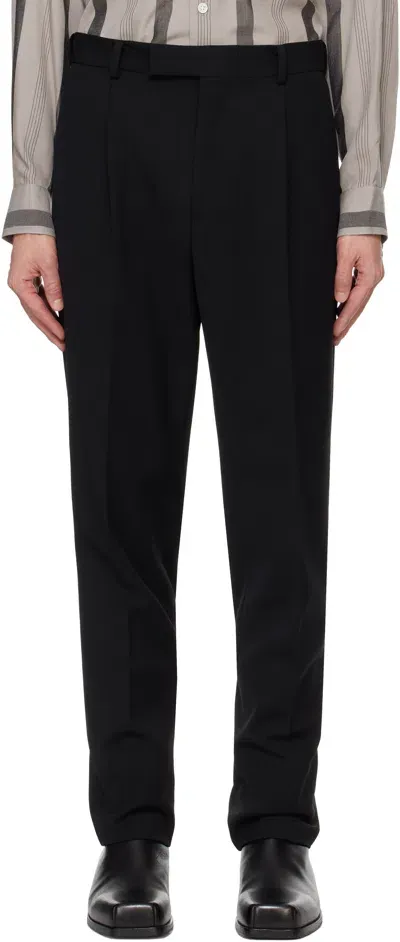 Wacko Maria Black Pleated Trousers