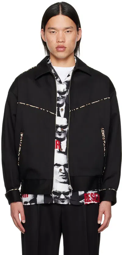 Wacko Maria Black Leopard Trim Jacket