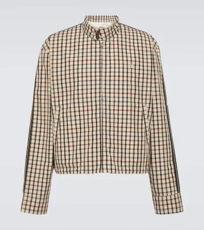 Wales Bonner Path Harrington Checked Cotton Jacket In Multicolor