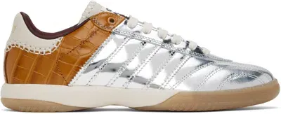 Wales Bonner Silver & Brown Adidas Originals Edition Mn Samba Sneakers In Silver Met