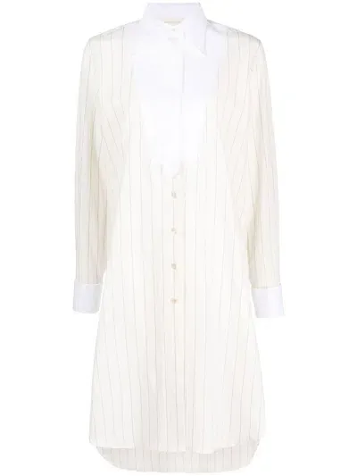 Wales Bonner Striped Midi Dress In Neutrals