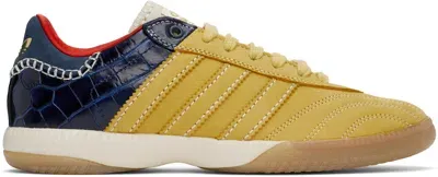 Wales Bonner Yellow & Navy Adidas Originals Edition Mn Samba Sneakers In St Fade Gold S14