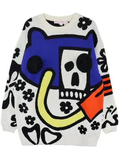 Walter Van Beirendonck Android Sweater In White