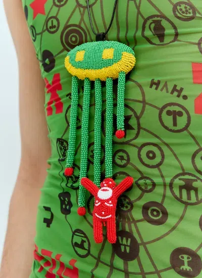 Walter Van Beirendonck Beam Me Up Necklace In Green