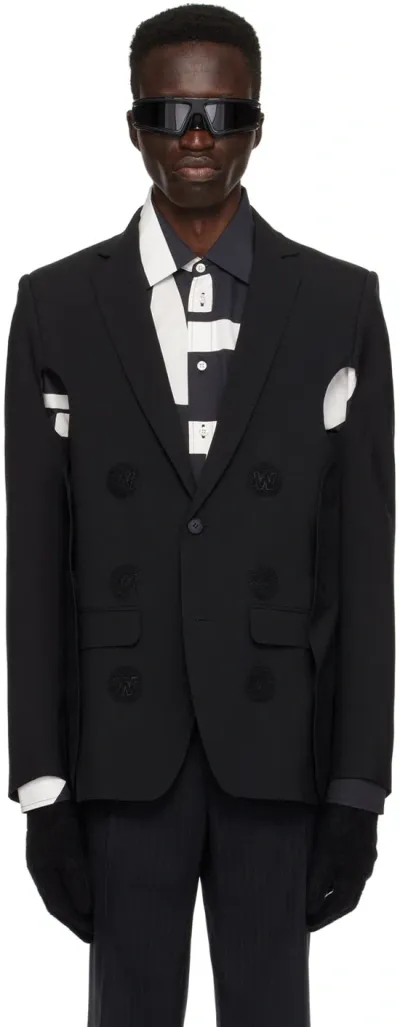 Walter Van Beirendonck Black Star Blazer In Cc11 Black