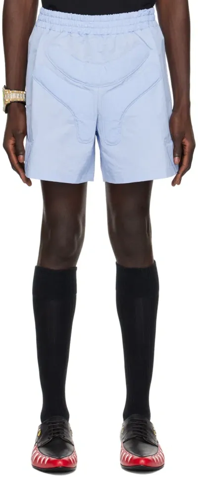 Walter Van Beirendonck Blue Space Shorts In Cc1 Light Blue