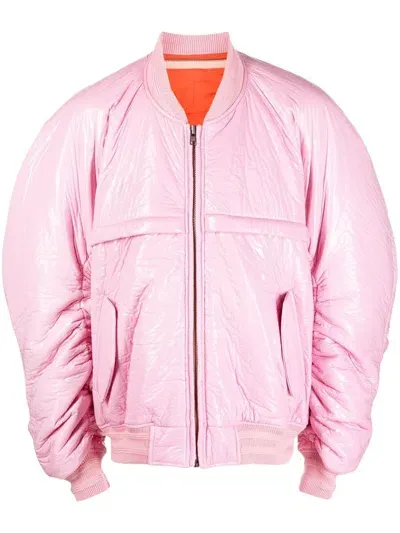 Walter Van Beirendonck Cercle Bomber Jacket In Rosa