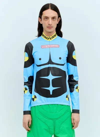 Walter Van Beirendonck Dummy Bike Top In Blue