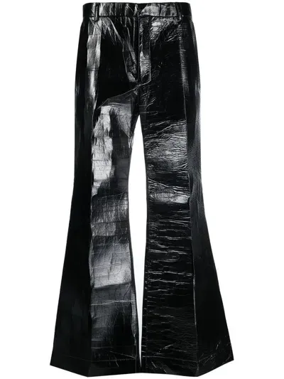 Walter Van Beirendonck Elephant Wide-leg Teasers In Black