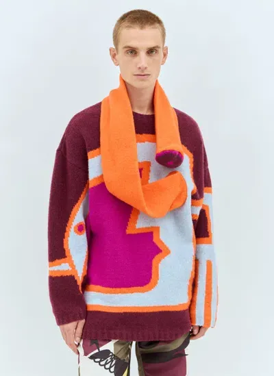 Walter Van Beirendonck Moon Eye Knit Sweater In Multicolour